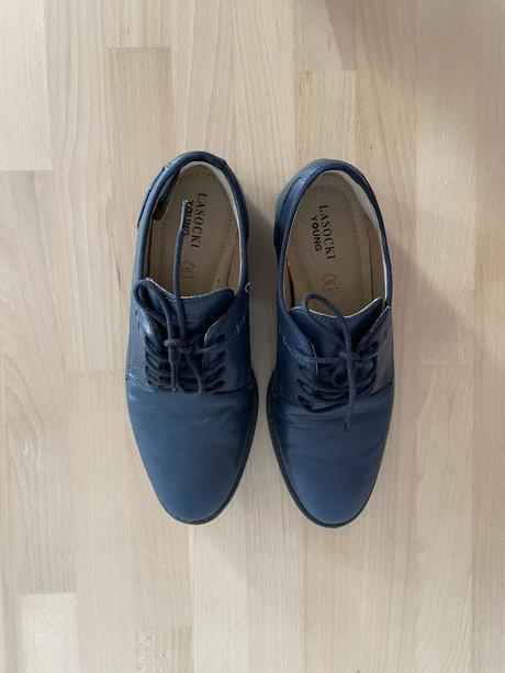 Kožené polobotky lasocki young- tm. modré, vel. 34, lasocki,34