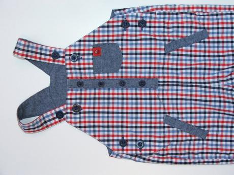 L208 kárované kraťasy s laclem vel. 68, debenhams,68