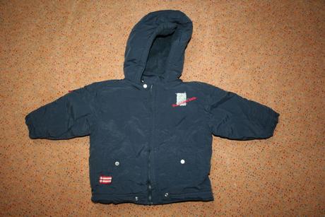 Zimní bunda na zip s kapucou, 92