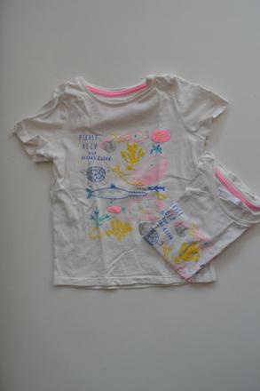 Bavlněné tričko s mořskými motivy 2ks, marks & spencer,116