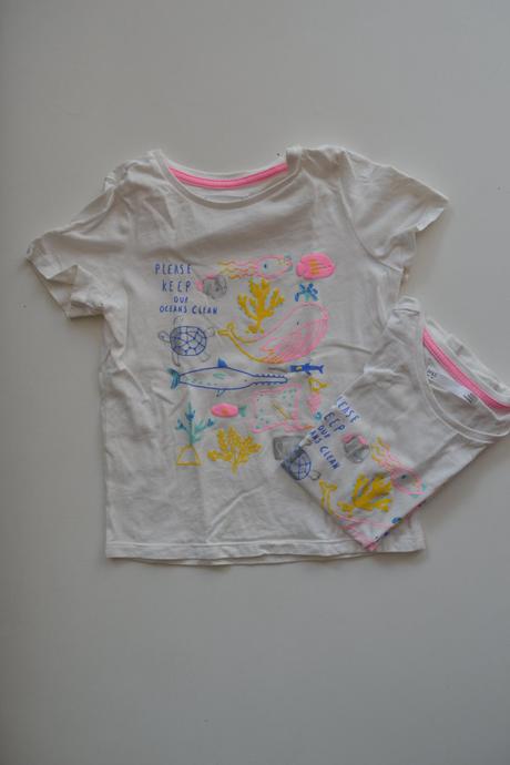 Bavlněné tričko s mořskými motivy 2ks, marks & spencer,116