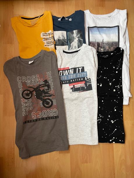 Chlapecká trička s dlouhým rukávem, c&a,146