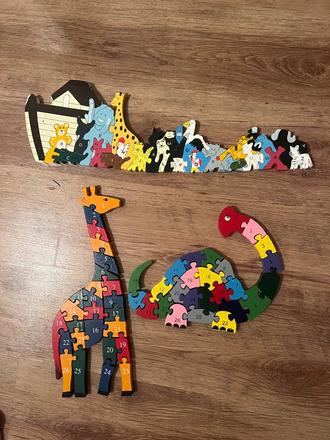 Dřevěné puzzle,