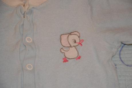 Teplý froté plyšový overal s kačenkou, 68