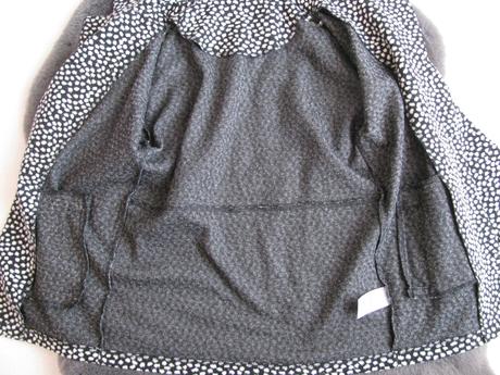 Černobílé přechodní sáčko, kabátek next, next,122