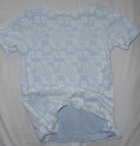 S72 bílá krajková tunika 10-11 let, f&f,146