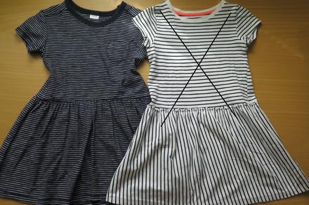 3 šaty, vel. 110-116, 110