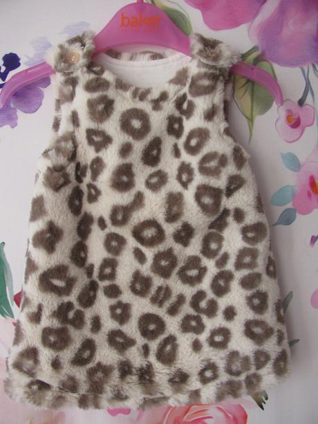 Šaty, šatovka z umělé kožešinky, nutmeg,68