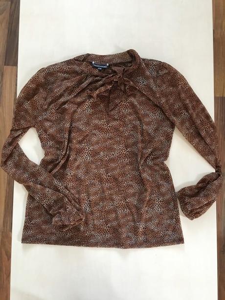 Šifon leoard halenka s mašlí, vel s/m, warehouse, warehouse,s