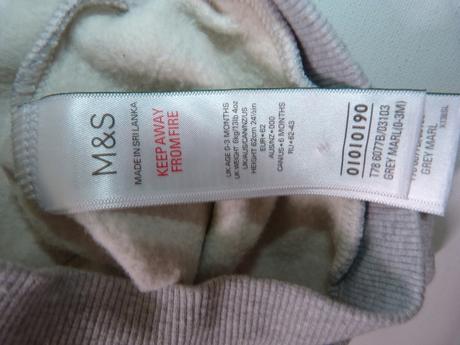 Šedá mikinka vel. 62, marks & spencer,62