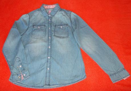 Dívčí riflová košile dlouhý rukáv pepperts, pepperts,140