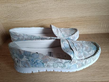 Kožené lesklé mokasíny vel. 37, 37