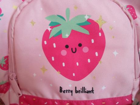 Růžový batoh batůžek s jahůdkou, safta