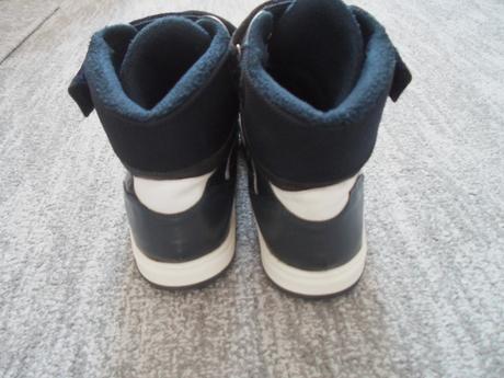 Modré zateplené kotníčkové boty kožené, lasocki,39