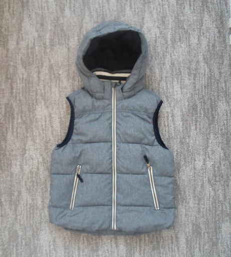 Modrá zateplená vesta vestička h&m, h&m,152