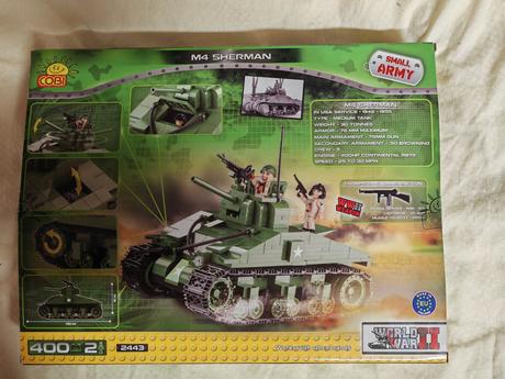 Lego 2 krabice vojenská technika - skládačka cobi, 