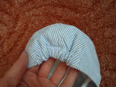 Modrá bílá čepice bekovka, h&m,92