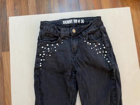 Džíny s perličkami, vel s, spíše menší, dnm, s