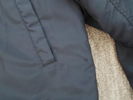 Modrá bunda bundička s kožíškem, h&m,152