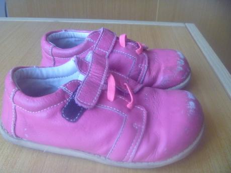 Růžové koženkové barefoot tenisky vel. 27, 27