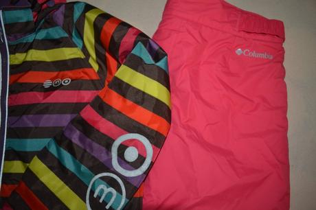 Zimní souprava,bunda a lyžař.kalhoty columbia,146, columbia,146