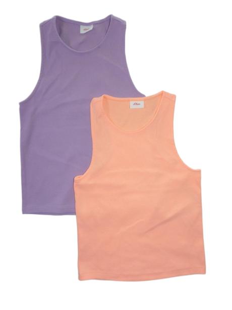 S.oliver 2 ks nenošených žebrovaných tílek vel.152, s.oliver,152