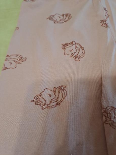 Tříčtvrteční legíny vel 128 top stav jednorožec, h&m,128