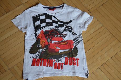 Bílé triko s kr. rukávem vel. 6 let cars disney, disney,116