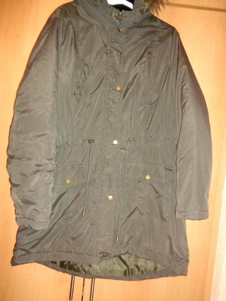 Luxusní khaki parka - zimní, 44