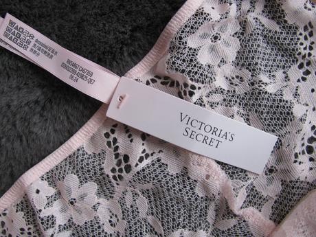 Růžové krajkové bikinové kalhotky v.s., victoria's secret,m