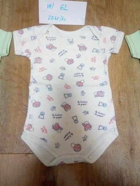 3 x body krátký rukáv, vel 62, george,grassshopper, george,62