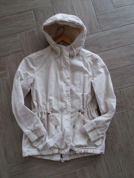 Krémová bunda s kapucí, terranova,xs