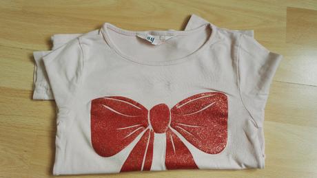 Triko & tričko s mašlí h&m vel. 122/128, h&m,122