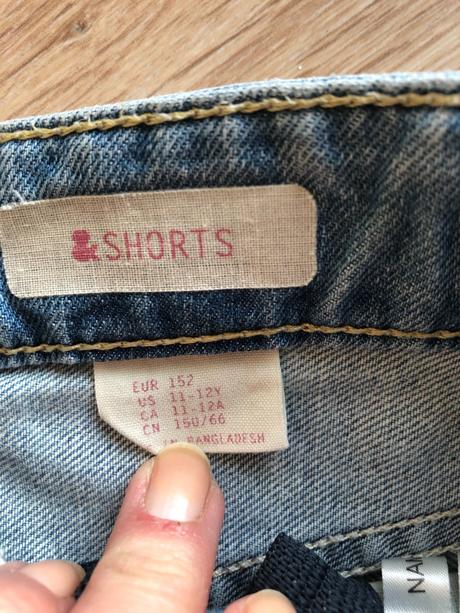 Riflové kraťasy, velikost 152, h&m,152