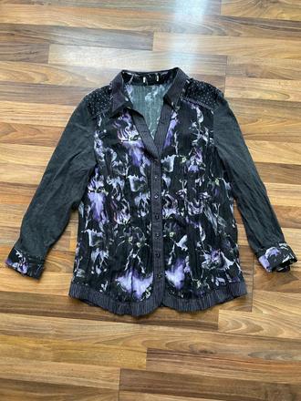 Nová halenka z různých materiálů, vel 46/cca xxxl,, xxxl