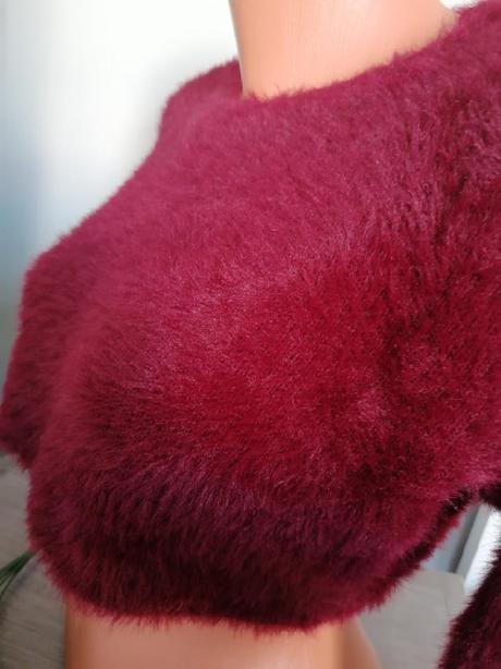 Bordový svetřík, new look,s