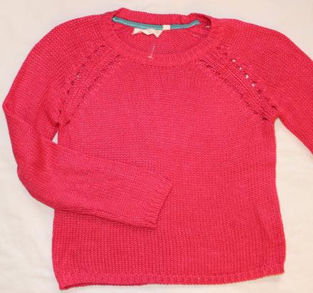Al120. malinový svetr dívčí 10-11 let, 146