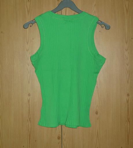 Zelené žebrované dámské tílko takko fashion, takko,s