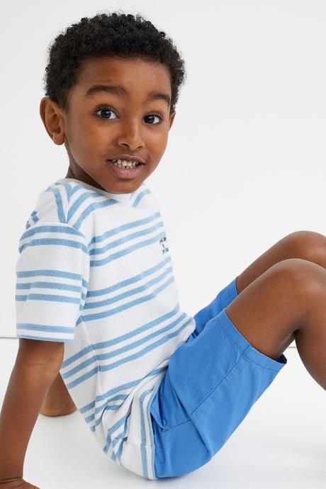 3-pack klučičí kraťasy h&m tmavé + khaki + modré, h&m,122