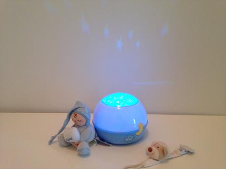 Chicco lampička hrající noční obloha+clip nattou ,