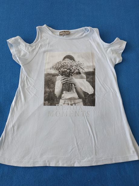 Dívčí triko s vykrojenými rameny - 146/152, 146