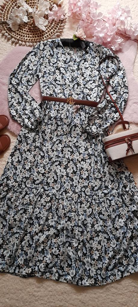 Clockhouse květované viskózové dlouhé šaty, clockhouse,38