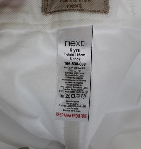 Kraťasy 3/4 vel. 6 let, next,116