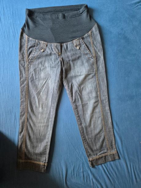 2x těhotenské 3/4 kalhoty vel. m - viz popis+ foto, m