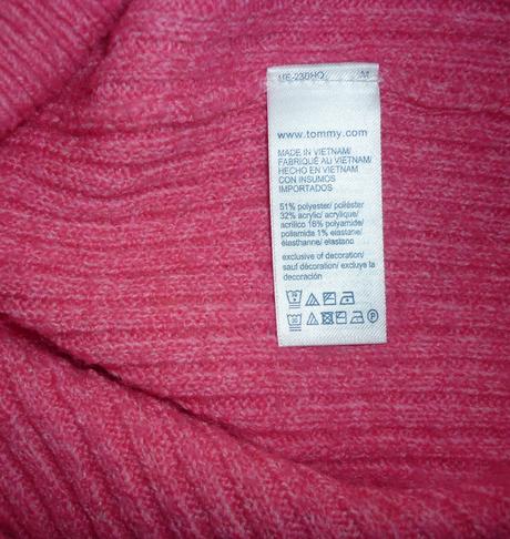 Růžový dámský svetr s krátkými rukávy th, tommy hilfiger,s