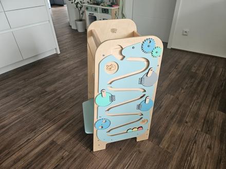 Učící rostoucí věž elis design mint 5v1 activity,
