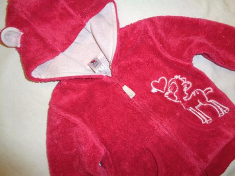 Krásná chlupatková mikina podšitá bavlnou, baby club,86