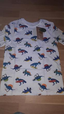 Bílé tričko s dinosaury 134, c&a,134