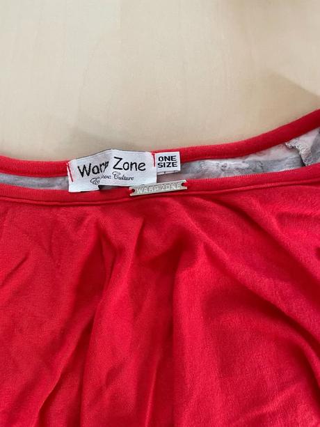 Růže top s volánem, vel one size, warp zone,