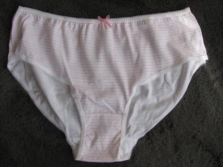 Bavlněné bílé kalhotky s proužkem, george,164